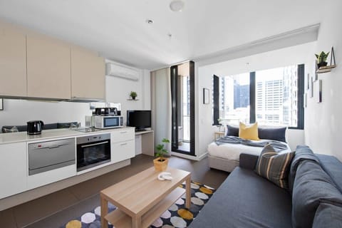 An equipped kitchen.