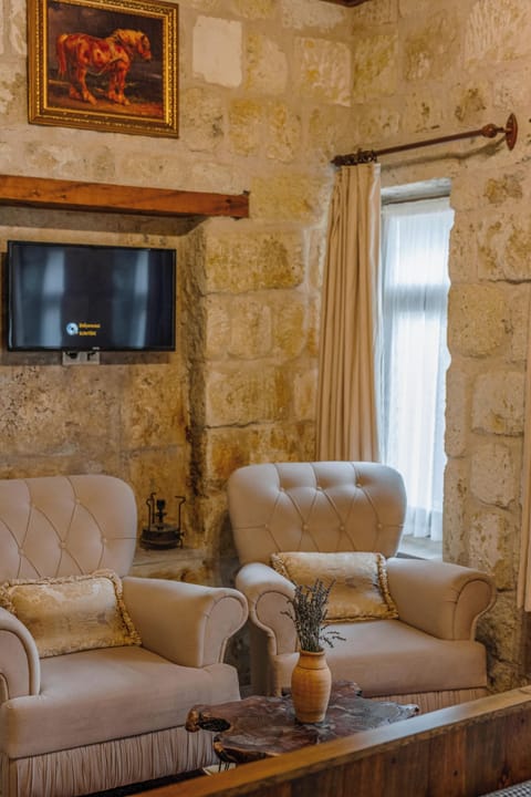 Deluxe Room | Living area | 32-inch LCD TV with satellite channels