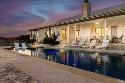 An evening by the pool