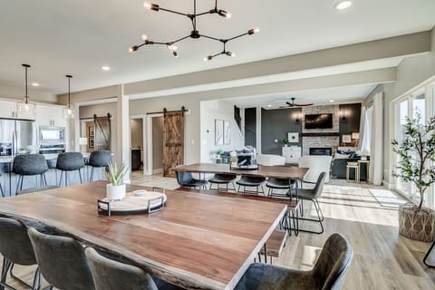 Mega-Sized Dining Rm and Living Rm area. Kitchen to the left. Plenty of seating!