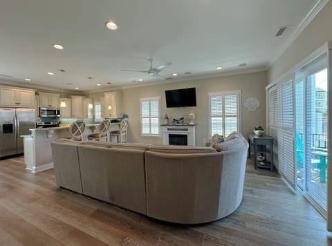 Direct access to the covered porch.