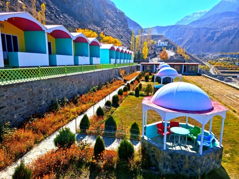 Outdoor banquet area