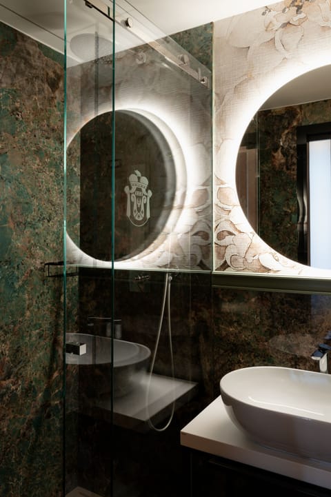 Junior Suite, Multiple Beds, City View, Tower | Bathroom | Rainfall showerhead, designer toiletries, hair dryer, slippers