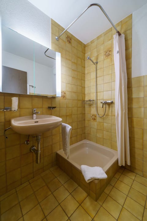 Superior Single Room | Bathroom | Hair dryer, soap, shampoo, toilet paper