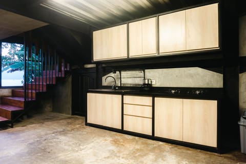 Villa, 1 Bedroom | Private kitchen | Fridge, stovetop, electric kettle, cookware/dishes/utensils