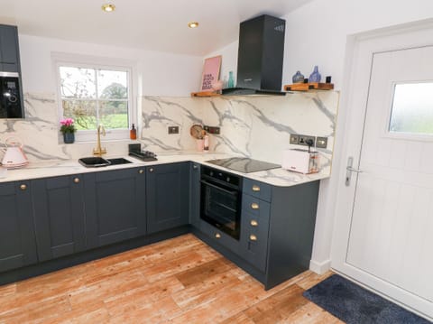 Fridge, electric kettle, toaster, cookware/dishes/utensils