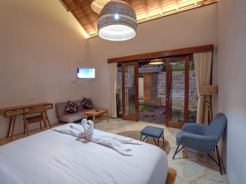 Deluxe Villa, 1 Bedroom, Private Pool, Pool View | 1 bedroom, desk, free WiFi