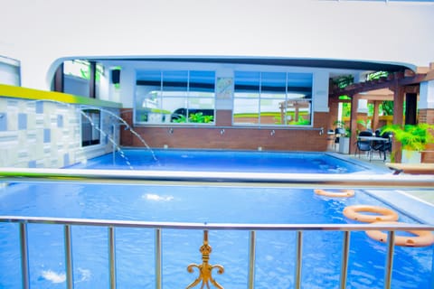 Outdoor pool, open 6:30 AM to 6:30 PM, sun loungers