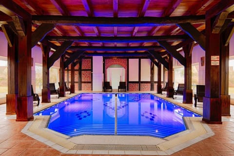 Indoor pool, sun loungers