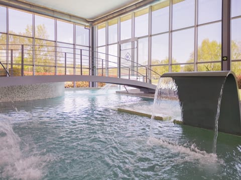 Indoor pool, seasonal outdoor pool