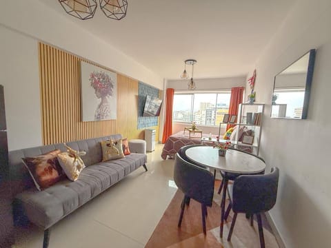 Exclusive Apartment | Living room | 48-inch flat-screen TV with digital channels, Netflix