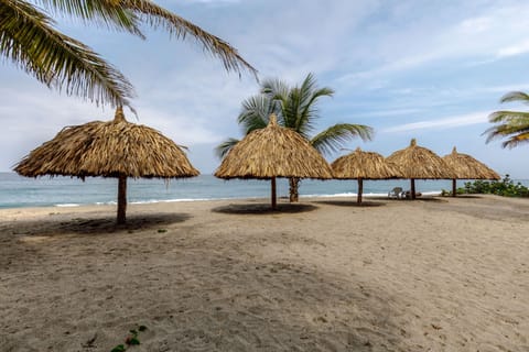 Beach nearby, white sand, beach shuttle