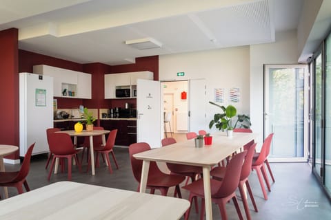 Shared fridge, microwave