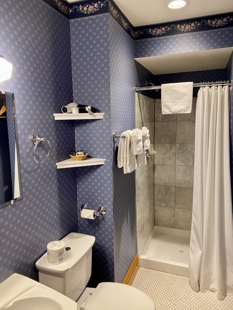 Nursery, 1 Queen Bed (Second Floor - No Elevator) | Bathroom | Free toiletries, hair dryer, towels, soap