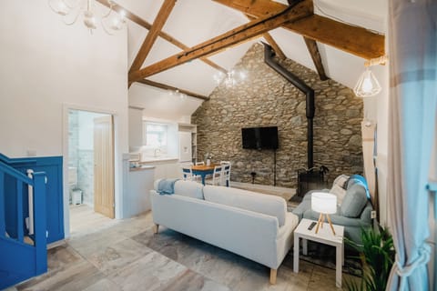 Cottage | Living area | TV, fireplace