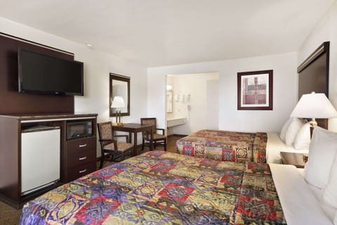 Standard Room, 2 Queen Beds | In-room safe, desk, iron/ironing board, free cribs/infant beds