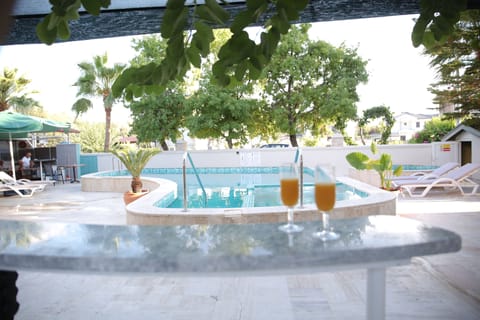 Outdoor banquet area