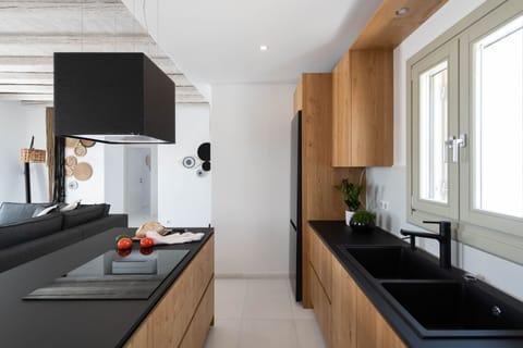 Panoramic Villa | Private kitchen | Oven, stovetop, espresso maker, coffee/tea maker