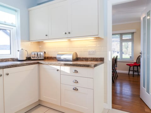 Fridge, dishwasher, electric kettle, toaster