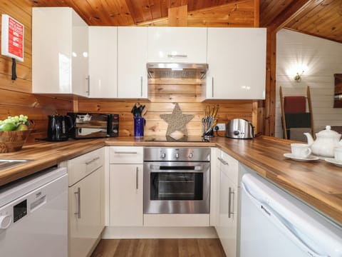 Fridge, dishwasher, electric kettle, toaster