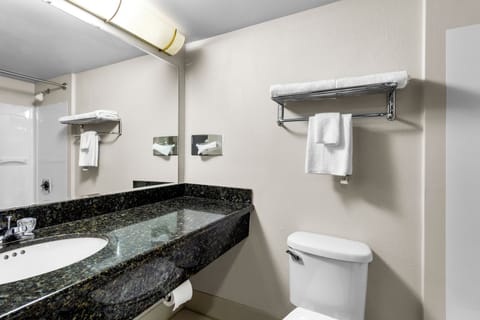 Suite, 1 King Bed, Non Smoking | Bathroom | Combined shower/tub, rainfall showerhead, towels, soap