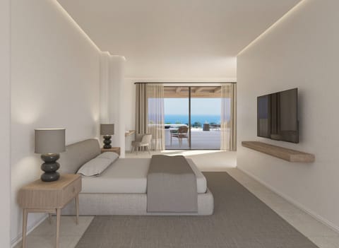 Under the Stars Suite, Sea View, Heated Plunge Pool | Premium bedding, minibar, in-room safe, laptop workspace