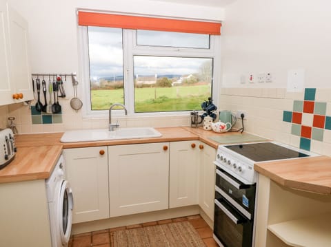 Fridge, electric kettle, cookware/dishes/utensils