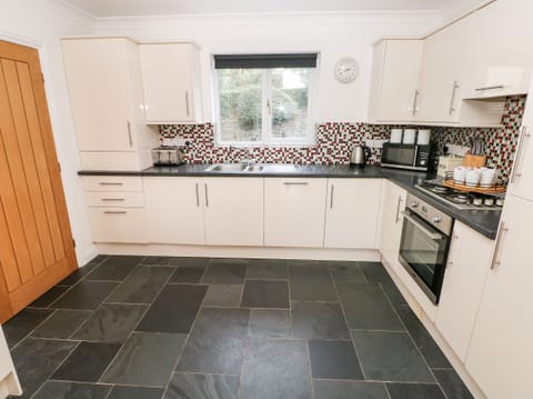 Fridge, dishwasher, electric kettle, toaster