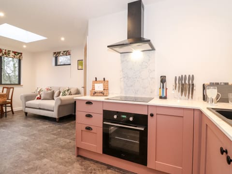 Fridge, toaster, cookware/dishes/utensils