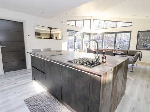 Fridge, dishwasher, electric kettle, toaster