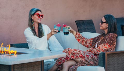 Seasonal outdoor pool, open 7:00 AM to 9:00 PM, pool umbrellas