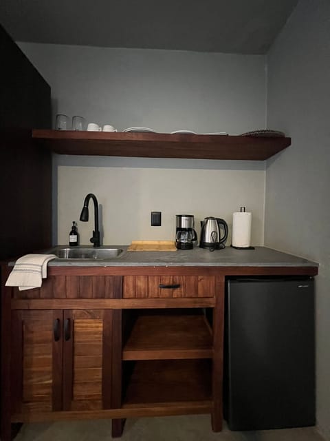 Junior Apartment | Private kitchen | Fridge, microwave, stovetop, coffee/tea maker