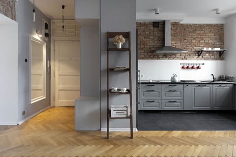 Design Apartment | Private kitchen | Fridge, oven, stovetop, dishwasher
