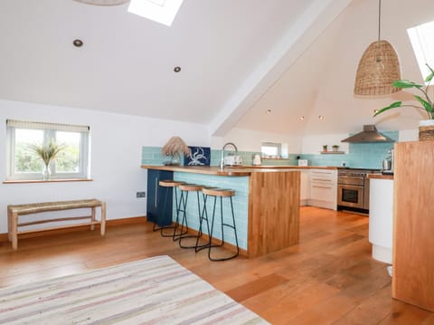 Fridge, dishwasher, electric kettle, toaster