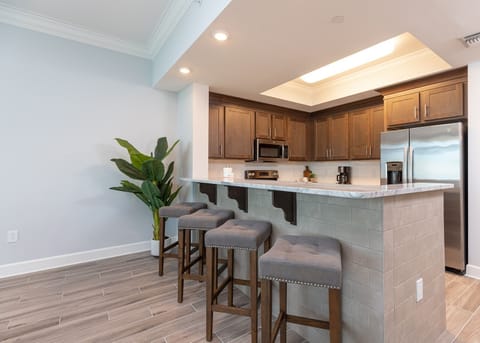 Condo, 2 Bedrooms | Private kitchen | Fridge, oven, coffee/tea maker