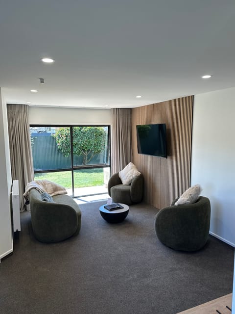 Luxury Apartment, 1 Bedroom | Living area | 55-inch flat-screen TV with satellite channels, TV