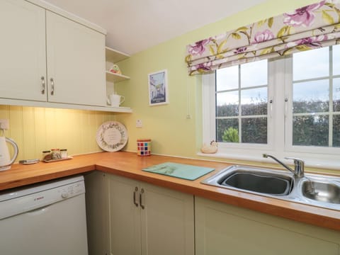 Dishwasher, electric kettle, toaster, cookware/dishes/utensils