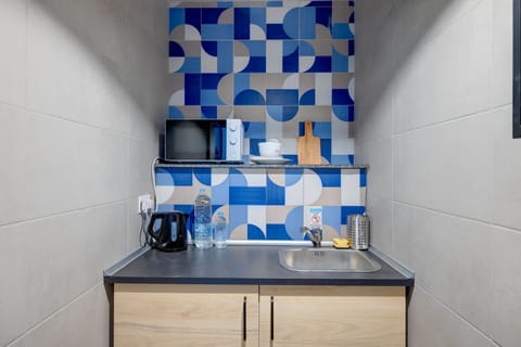 Fridge, electric kettle