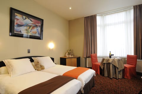 Select Comfort beds, individually furnished, desk, blackout drapes