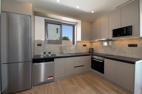 Villa | Private kitchen | Full-size fridge, microwave, oven, stovetop