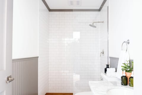 Hair dryer, bathrobes, towels