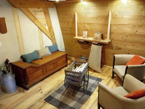 Flat-screen TV, books