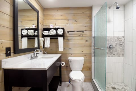 Room, 1 King Bed | Bathroom | Free toiletries, hair dryer, towels