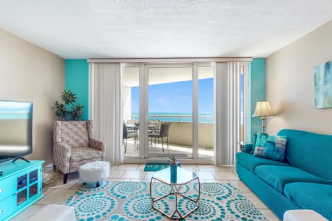 Condo, 1 King Bed with Sofa bed (Perdido Sun 612) | Living area | TV
