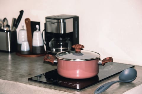 Fridge, cookware/dishes/utensils, eco-friendly cleaning products