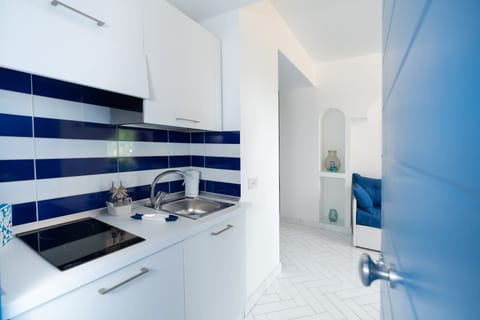 Deluxe Room | Private kitchen | Full-size fridge, stovetop, electric kettle, cookware/dishes/utensils