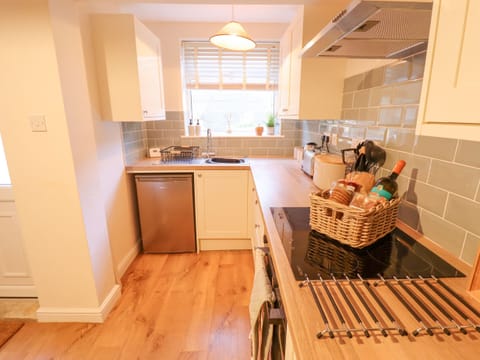 Fridge, dishwasher, electric kettle, toaster