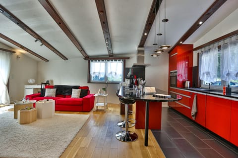 Romantic Cottage, 1 Bedroom, Hot Tub, Valley View | Private kitchen | Full-size fridge, oven, stovetop, dishwasher