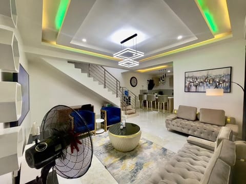Luxury Duplex, Courtyard View | Living area | 65-inch LED TV with digital channels, video-game console, Netflix