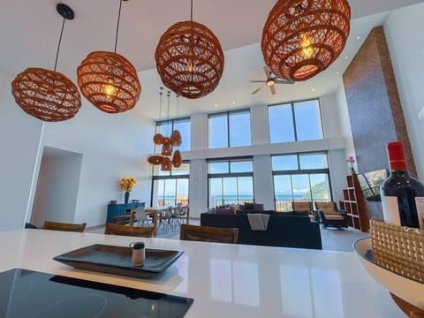 Premium Penthouse | Private kitchen | Full-size fridge, microwave, oven, stovetop